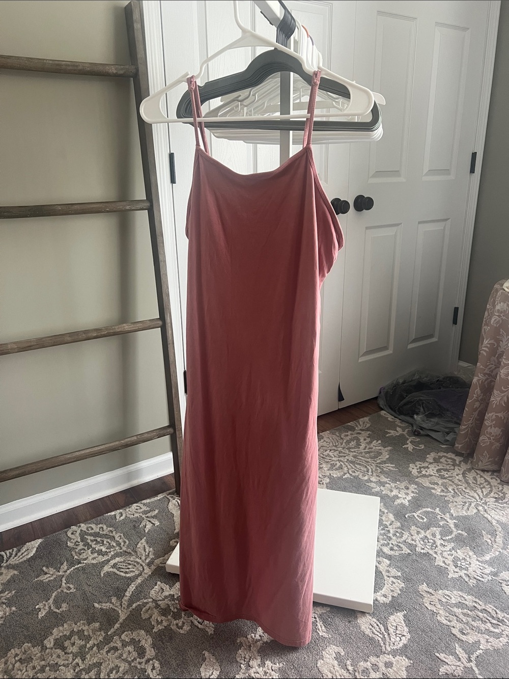 FP Movement Maxi Dress with biker shorts underneath